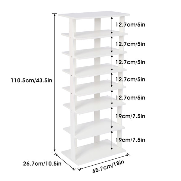 Rebrilliant 14 Pair Wooden Shoe Rack & Reviews Wayfair Canada